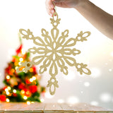 Copo de Nieve con Glitter, Color Dorado