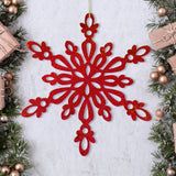 Copo de Nieve con Glitter, Color Rojo