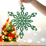 Copo de Nieve con Glitter, Color Verde