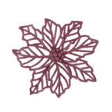 Flor Ornamento Navideño, Color Rosa, 23 cm