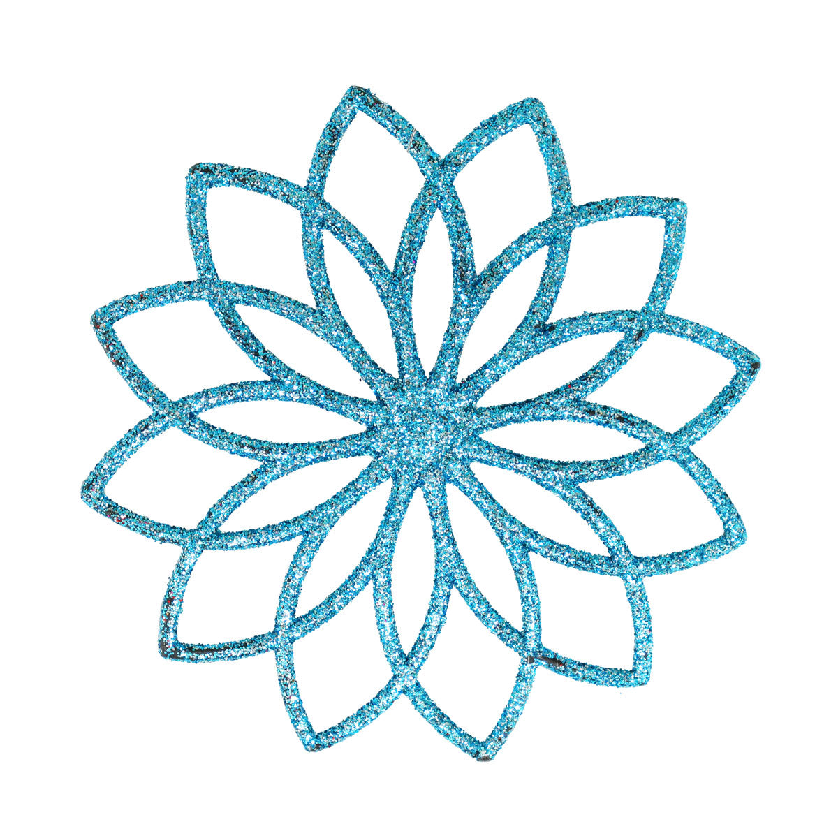 Ornamento en Forma de Flor, Color Azul, 4 pzas