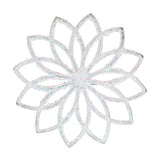 Ornamento en Forma de Flor, Color Blanco, 4 pzas