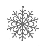 Ornamento Navideño en Forma de Copo de Nieve color Plata, 4pzas