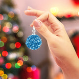 Mini Esferas Navideñas Brillantes, 6 pzas, Color Azul