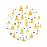 Plato de Melamina con Diseño de Árboles de Navidad