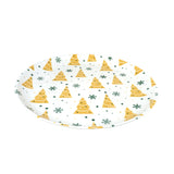 Plato de Melamina con Diseño de Árboles de Navidad