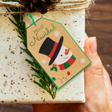 Gift Tags Navideños, Muñeco de Nieve, 8 pzas
