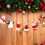 Set de 6 Decoraciones Navideñas de Papel, Santa