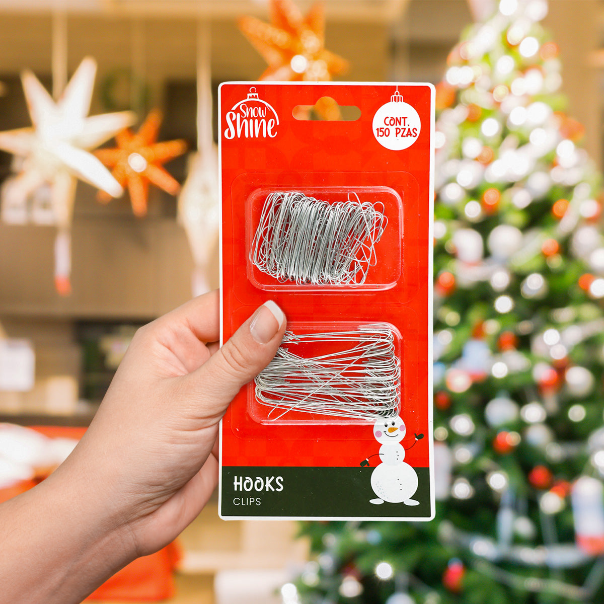 Set de Clips de Metal para Ornamentos Navideños, 150 pzas