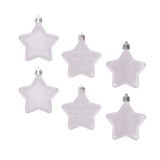 Set de Mini Estrellas, 6 pzas, Color Blanco
