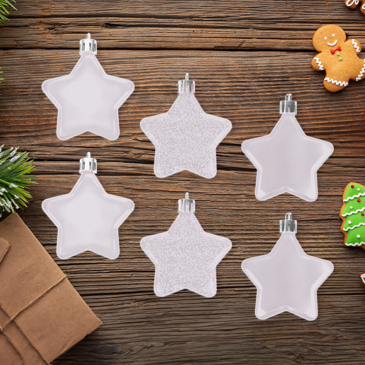 Set de Mini Estrellas, 6 pzas, Color Blanco