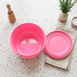 Contenedor Hermético, Circular, Color Rosa