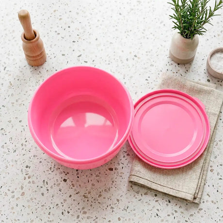 Contenedor Hermético, Circular, Color Rosa