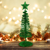 Árbol Navideño Brillante Decorativo, Color Verde, 10 cm
