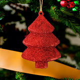 Kit Mini Árbol con Glitter, Color Rojo, 5 pzas