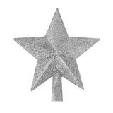 Estrella Brillante color Plata para Punta de Árbol de Navidad