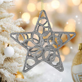 Ornamento Navideño en Forma de Estrella color Plata