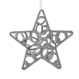 Ornamento Navideño en Forma de Estrella color Plata