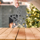 Ornamento Navideño en Forma de Estrella color Plata