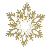 Copo de Nieve Transparente con Diamantina color Oro