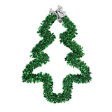 Árbol Navideño de Tinsel con Moño color Plata