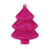 Set Mini Árbol Navideño con Glitter, Color Rosa, 5 pzas