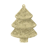 Set Mini Árbol Navideño con Glitter, Color Dorado, 5 pzas