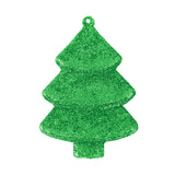 Set Mini Árbol Navideño con Glitter, Color Verde, 5 pzas