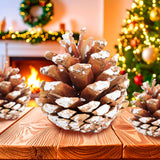 Piñas Decorativas Navideñas Nevadas