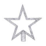 Estrella de Árbol sin Relleno, Glitter, Color Plata