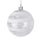 Esferas Navideñas Transparentes con Glitter, 2 pzas