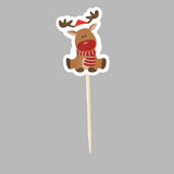 Set Navideño de Capacillos y Palillos Decorativos para Cupcakes, Reno