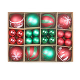 Set Esferas de Navidad, Color Rojo y Verde, 40 pzas