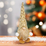 Ornamento en Forma de Gnomo Navideño color Oro