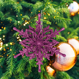 Ornamento Colgante en Forma de Copo de Nieve color Morado