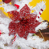 Flor Ornamento Navideño, Color Rojo, 2 pzas