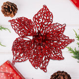 Flor Ornamento Navideño, Color Rojo, 2 pzas