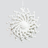 Ornamentos Navideños con Glitter, Color Blanco, 6 cm