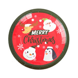 Set de 10 Platos de Cartón "Merry Christmas"