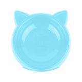 Plato de Plástico con Diseño de Gatito color Azul Cielo