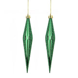 Ornamento Diamante, 2 pzas, Color Verde