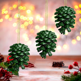 Ornamentos, Piñas Navideñas, Color Verde