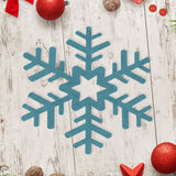 Copo de Nieve Jumbo, Glitter, Color Azul