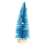 Mini Pino Brillante de Navidad con Esferas, Color Azul