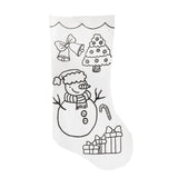Bota Navideña para Pintar, Muñeco de Nieve