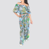 Conjunto de Verano de 2 Piezas color Verde/Azul