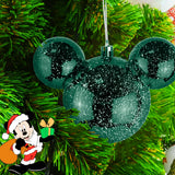 Esfera, Mickey Mouse, Efecto Nevado, Color Verde