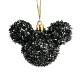 Esferas Tinsel de Mickey, 2 pzas, Color Negro