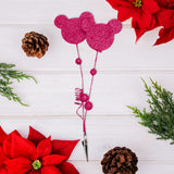 Follaje Decorativo de Mickey Mouse color Fucsia, 28 cm