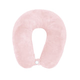 Almohada de Viaje Aterciopelada, Color Rosa Pastel